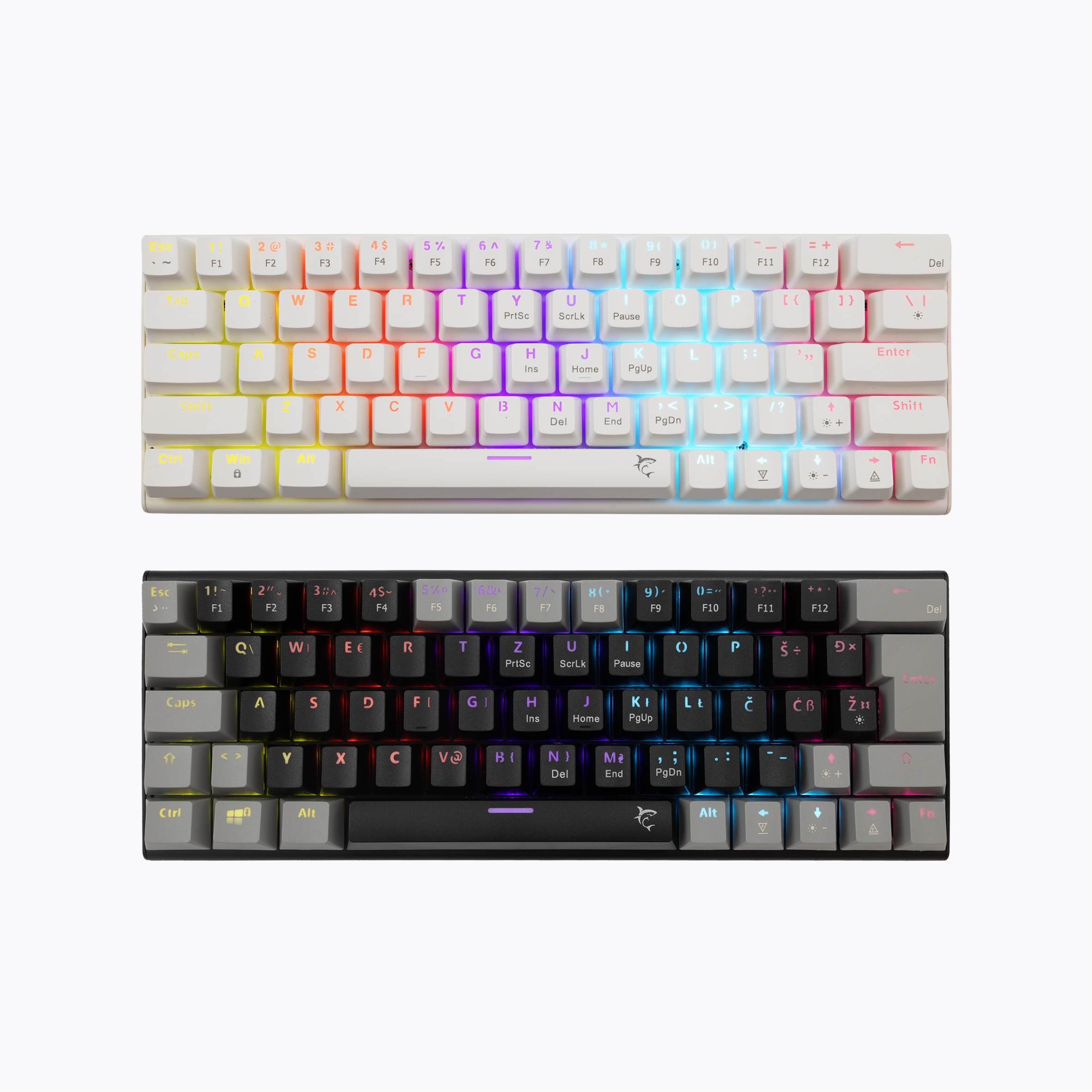 White Shark Gaming Tastiere WAKIZASHI 2 BLACK\GREY & WHITE